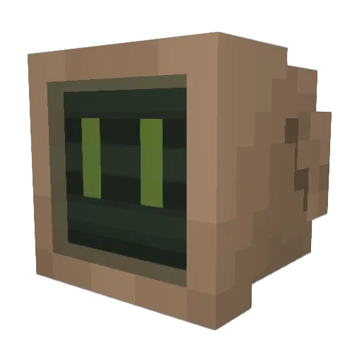 brick3_ Minecraft avatar head, 3D render