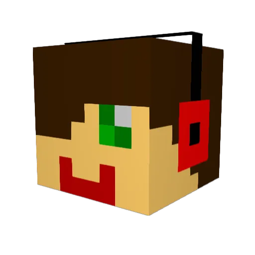 brick_beater Minecraft avatar head, 3D render