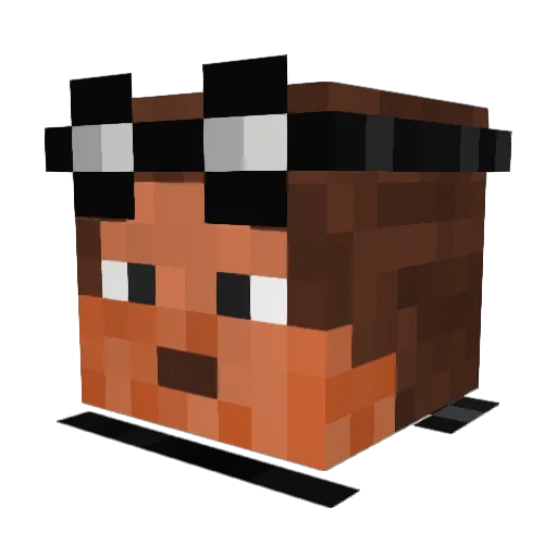bricker1 Minecraft avatar head, 3D render