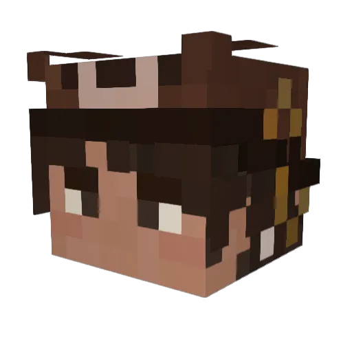 brickforge Minecraft avatar head, 3D render