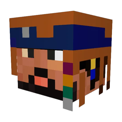 brickforrester Minecraft avatar head, 3D render