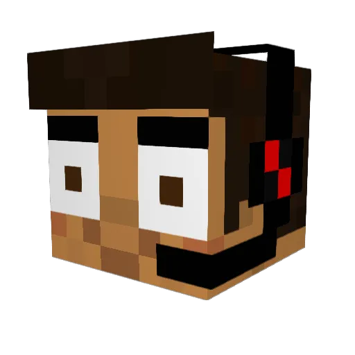 brickinclackman Minecraft avatar head, 3D render