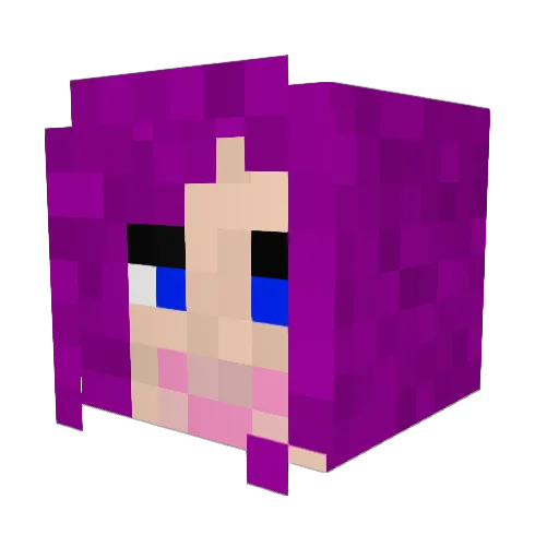 bricknee Minecraft avatar head, 3D render