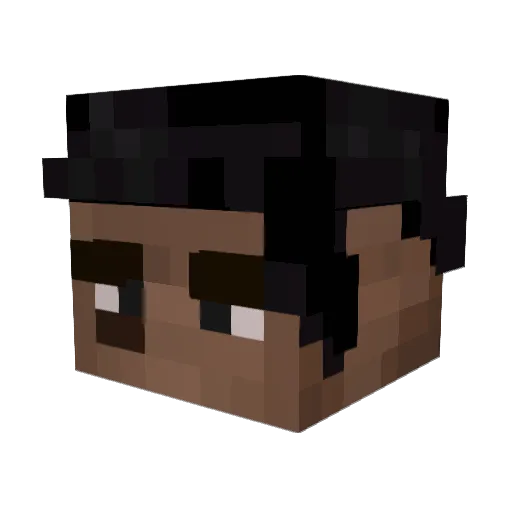 brickpaniolo Minecraft avatar head, 3D render