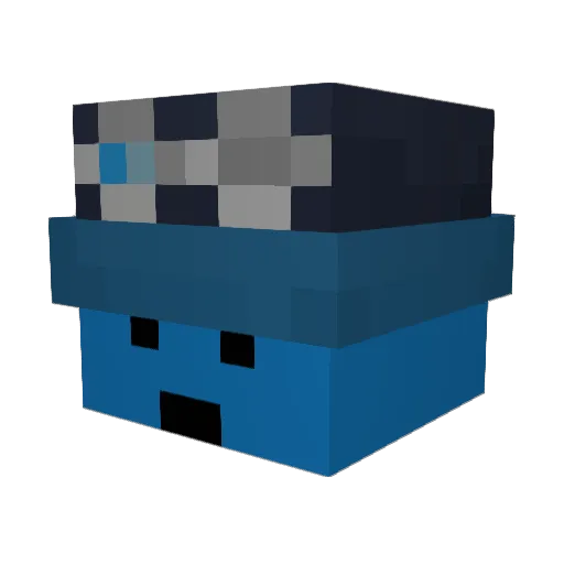 bricksdaBrick Minecraft avatar head, 3D render