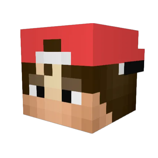 briderafal Minecraft avatar head, 3D render