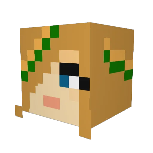 brielleybelly Minecraft avatar head, 3D render