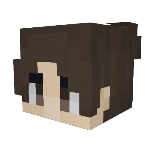 briere Minecraft avatar head, 3D render