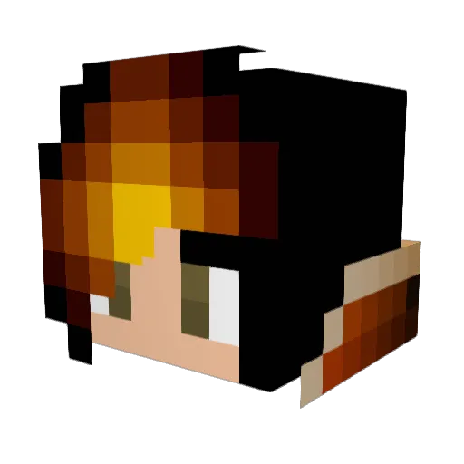 brihbri Minecraft avatar head, 3D render
