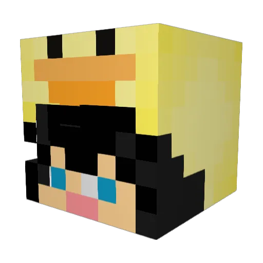 briibriii Minecraft avatar head, 3D render