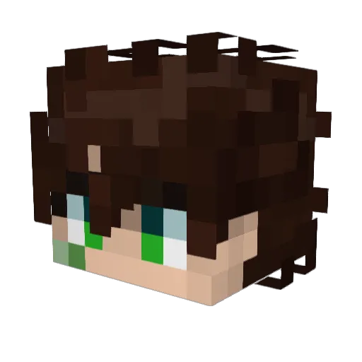 briilindao Minecraft avatar head, 3D render