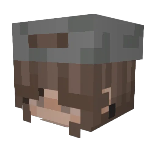 brijole Minecraft avatar head, 3D render