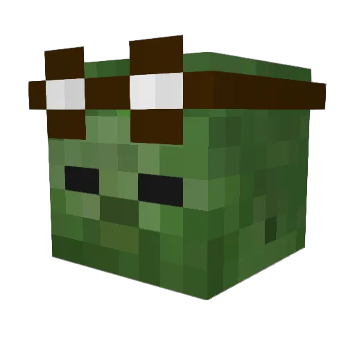 brikben Minecraft avatar head, 3D render