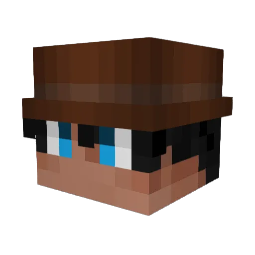 brilheii Minecraft avatar head, 3D render