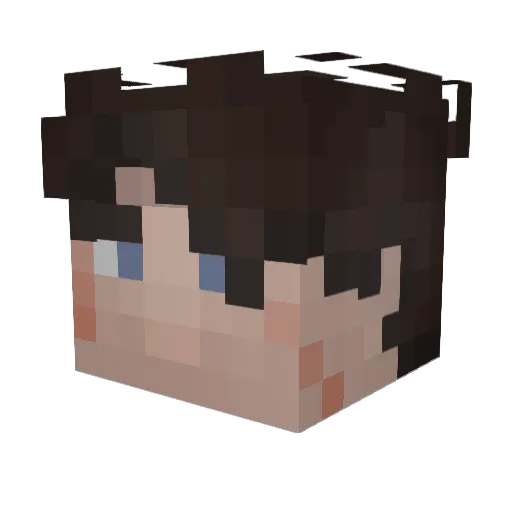 brineandbone Minecraft avatar head, 3D render