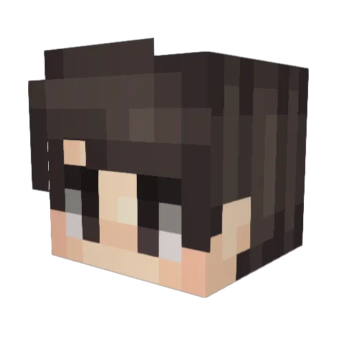 briqht Minecraft avatar head, 3D render
