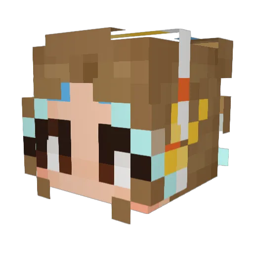 brisapizza Minecraft avatar head, 3D render