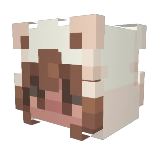 brisk_bebe Minecraft avatar head, 3D render