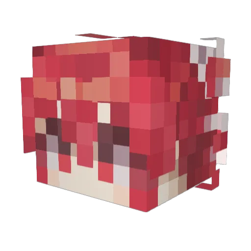 brisking Minecraft avatar head, 3D render