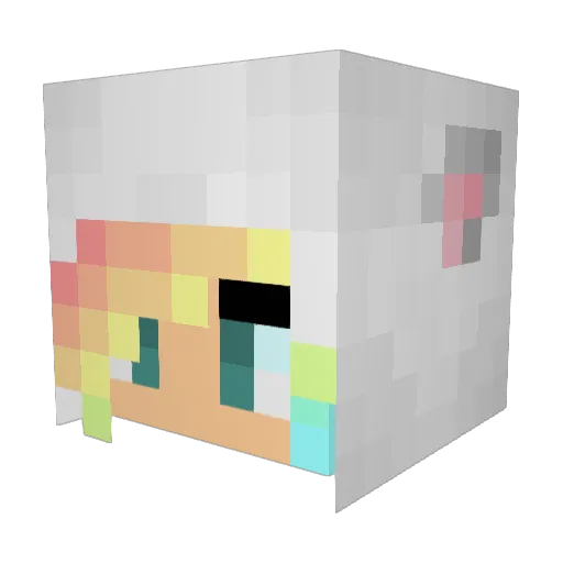 britishgrl Minecraft avatar head, 3D render