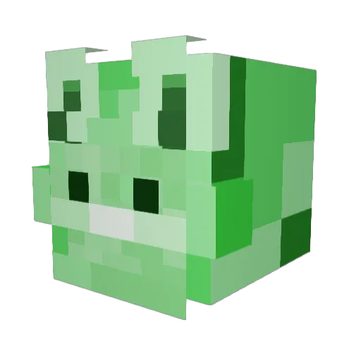 britsle Minecraft avatar head, 3D render