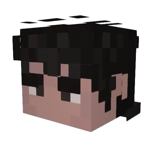 brixbe Minecraft avatar head, 3D render
