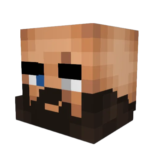 brixblock Minecraft avatar head, 3D render
