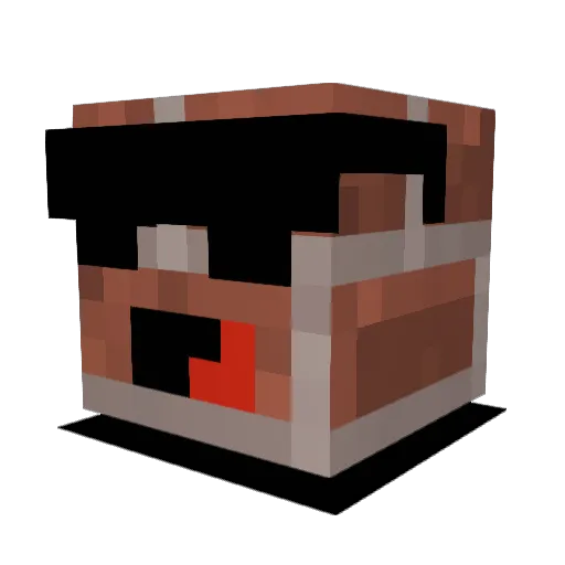 brixboss25 Minecraft avatar head, 3D render
