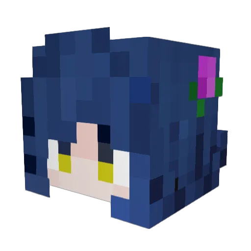 brizzado Minecraft avatar head, 3D render