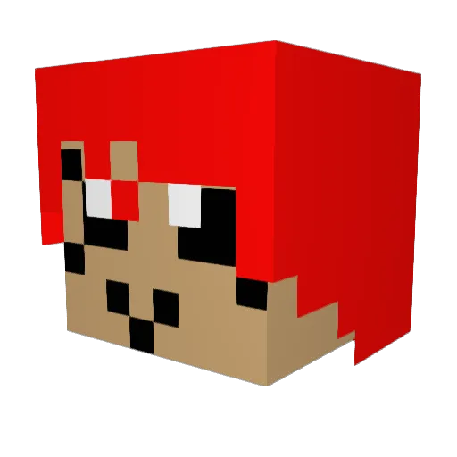 brizzol Minecraft avatar head, 3D render