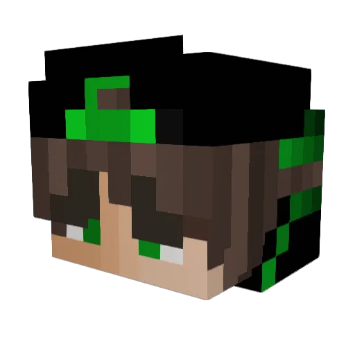 brk01 Minecraft avatar head, 3D render