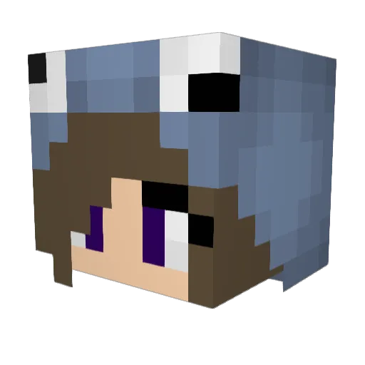 brkmk Minecraft avatar head, 3D render