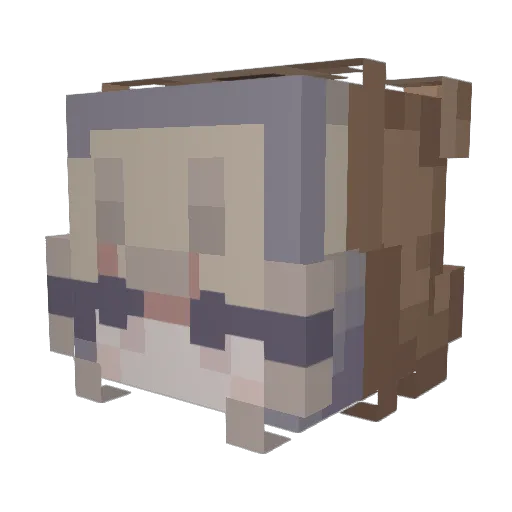 brknce Minecraft avatar head, 3D render