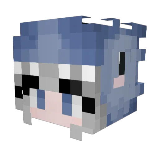 brlyazncrft Minecraft avatar head, 3D render