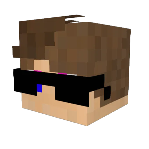 brnnzera Minecraft avatar head, 3D render