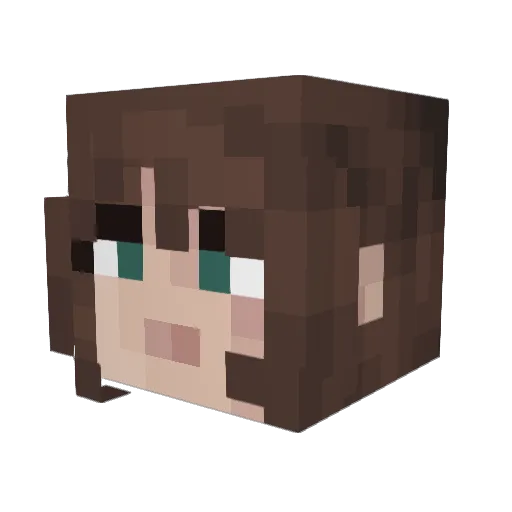 brnstd Minecraft avatar head, 3D render