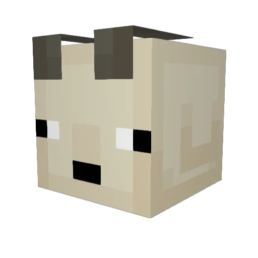 brnvwu Minecraft avatar head, 3D render
