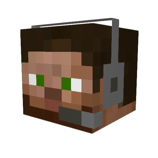 broadWayy Minecraft avatar head, 3D render