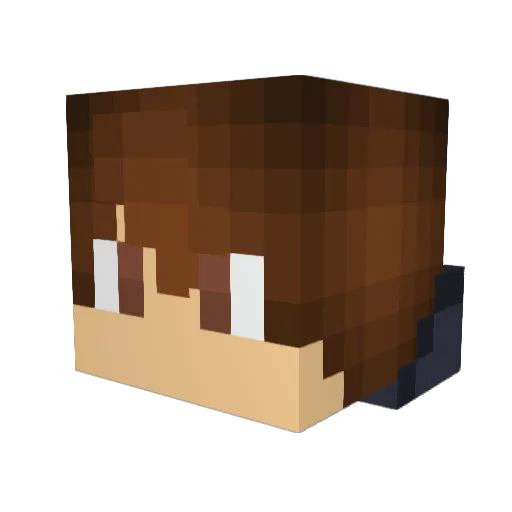 broadway_120 Minecraft avatar head, 3D render