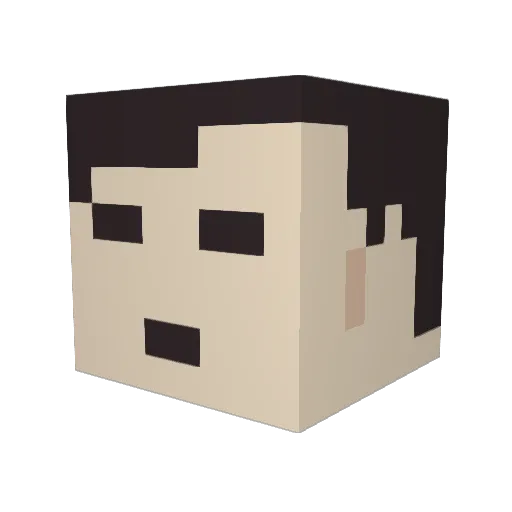 brobafett Minecraft avatar head, 3D render
