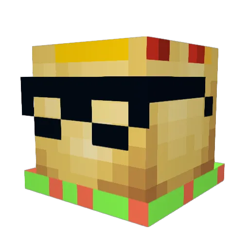 broburrito Minecraft avatar head, 3D render