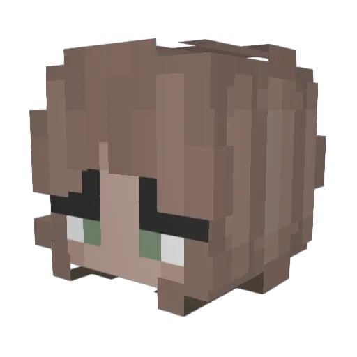 broccoli2976 Minecraft avatar head, 3D render