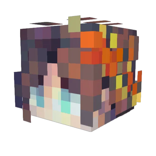 broccoliburst Minecraft avatar head, 3D render