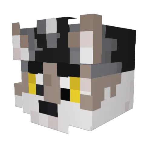 brochiko Minecraft avatar head, 3D render