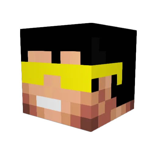 brockilie Minecraft avatar head, 3D render