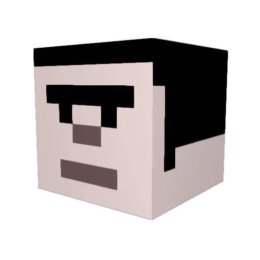 brogana Minecraft avatar head, 3D render