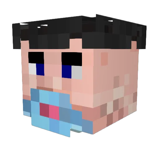 broglegleglegle Minecraft avatar head, 3D render