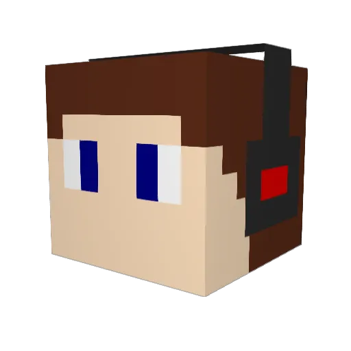 broicox Minecraft avatar head, 3D render
