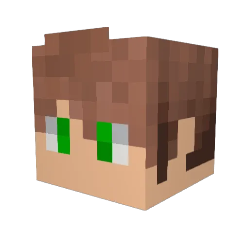 broke_e Minecraft avatar head, 3D render