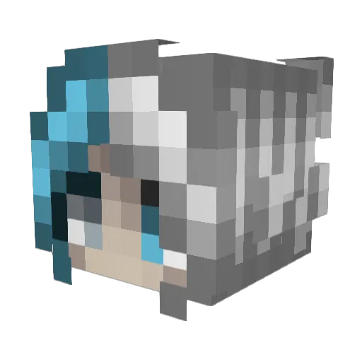 brokealt Minecraft avatar head, 3D render